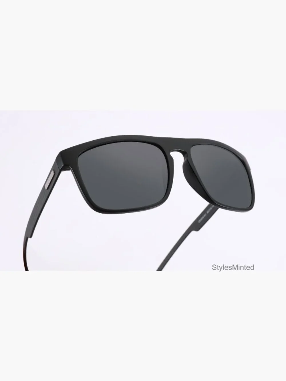 Square Polarized Sunglasses TR90 Frame Carbon Fiber UV400 Driving